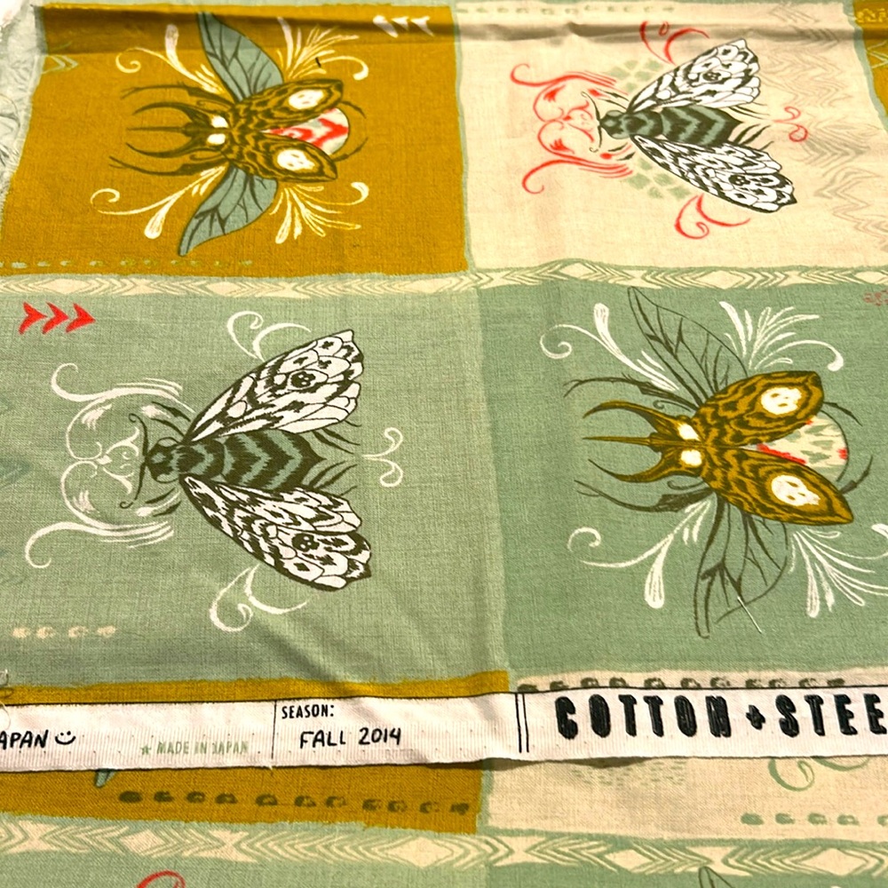 Half Yard Honey Bee fabric from Tokyo Train Ride. Original OOP